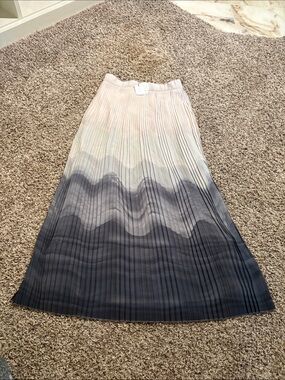 Eleventy Skirt 15 Smoke Melange Woman Grey blue wavy pattern NWT Size 38
